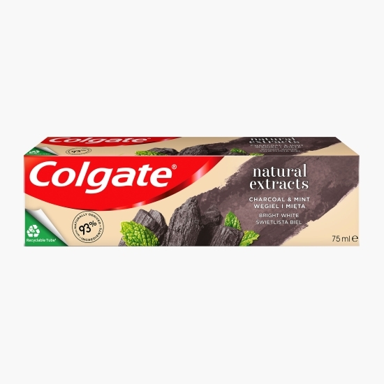 Pastă de dinți Colgate Natural Extracts, cu extract natural de cărbune și mentă 75ml