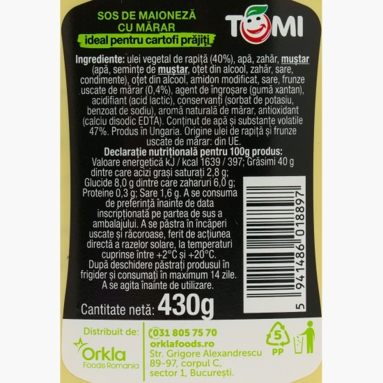 Sos pentru cartofi prăjiți, cu mărar 430g