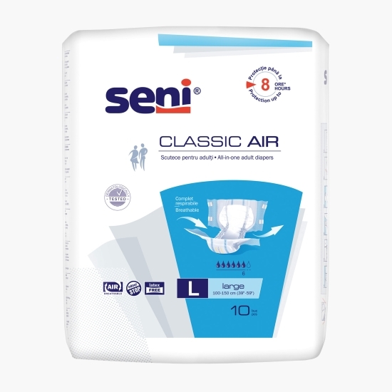 Scutece adulți Classic Air, mărime L, 10 buc