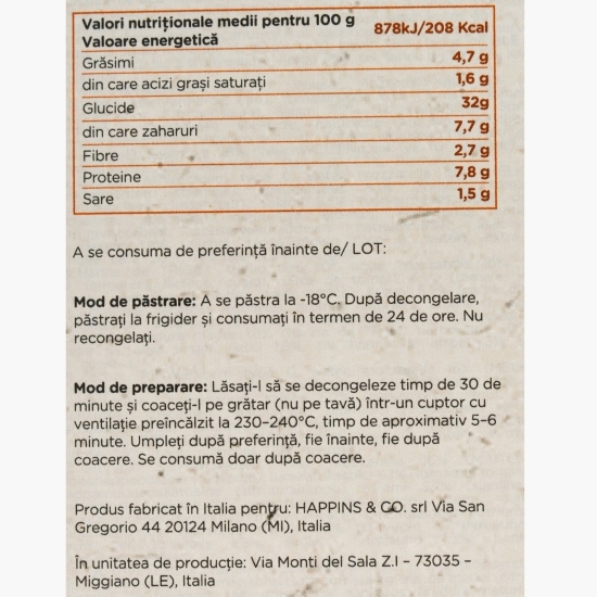 Pinsa Gourmet Margherita cu salam 350g