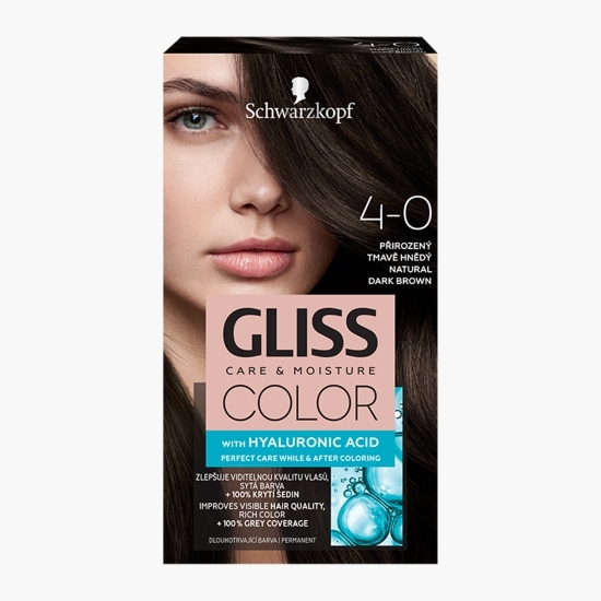 Vopsea de păr permanentă Color 4-0 șaten închis natural 142.5ml