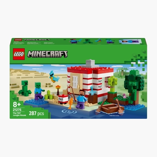 Casa TNT din junglă, 21275 Minecraft™, 287 piese, +8 ani