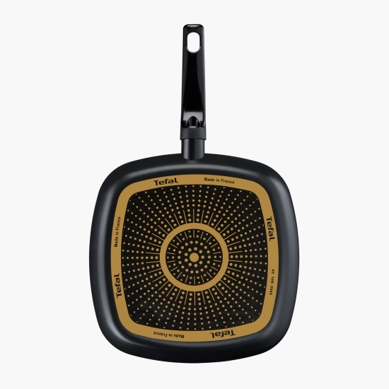 Tigaie grill Simple Cook, 26x26cm, Thermo-Signal, înveliș antiaderent din titan