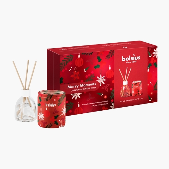 Set cadou True Glow (lumânare parfumată + odorizant de cameră cu bețișoare)