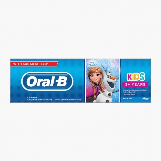 Pastă de dinți pentru copii cu fluor Frozen/Cars, 3-5 ani, 75ml