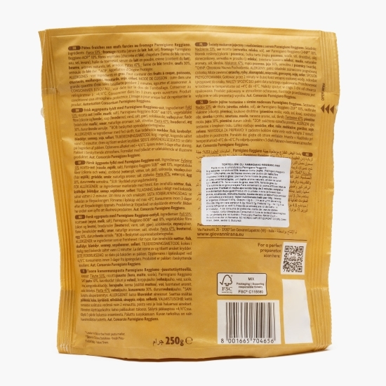 Paste proaspete Tortelloni umplute cu parmezan 250g