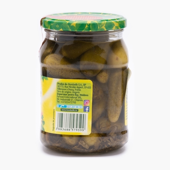 Castraveți cornișon 3-6 cm în oțet 550g