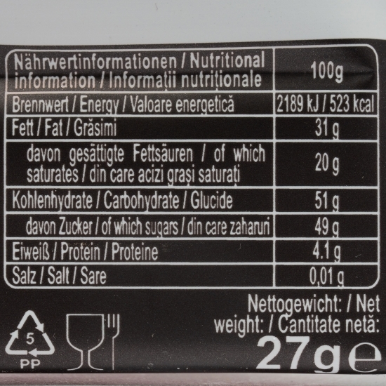 Ciocolată amăruie cu zmeură, 27g