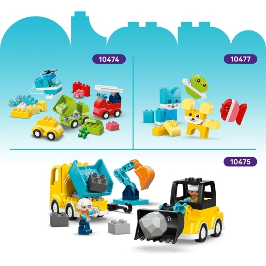 Camion de pompieri cu furtun și pompier, 10473 Duplo, 28 piese, +2 ani