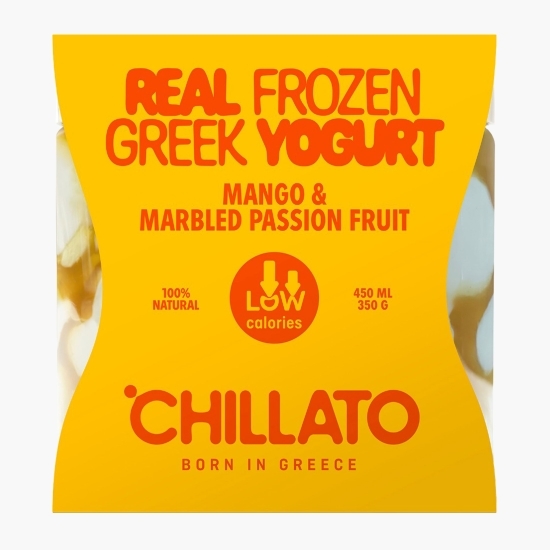 Iaurt grecesc înghețat cu mango și fructul pasiunii 450ml (350g)
