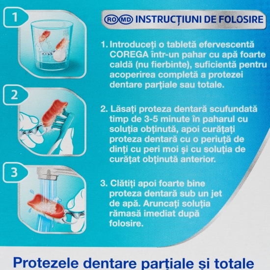 Tablete efervescente pentru curățarea zilnică a protezelor dentare Bio Formula, 30 buc