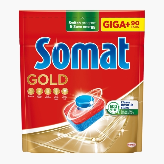 Detergent pentru mașina de spălat vase, Gold, 90 tablete