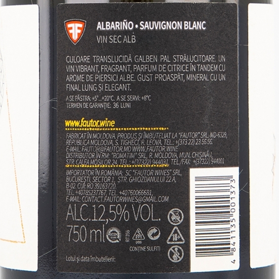 Vin alb sec Albarino Sauvignon Blanc, 12.5%, 0.75l