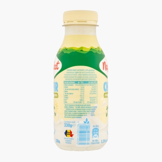 Chefir fără lactoză 1.5% grăsime, 330g