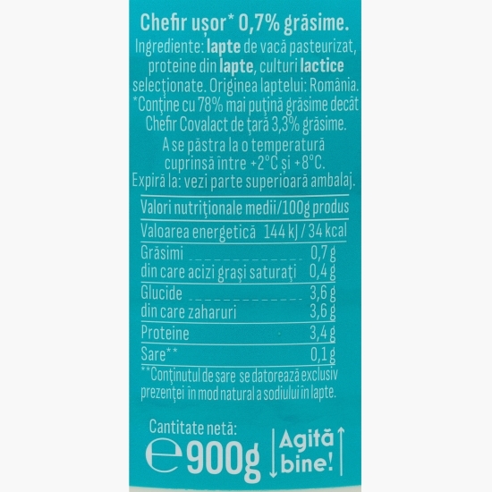 Chefir ușor 0.7% grăsime, 900g