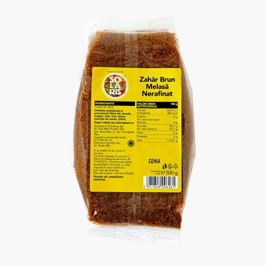Zahăr brun melasă nerafinat 500g