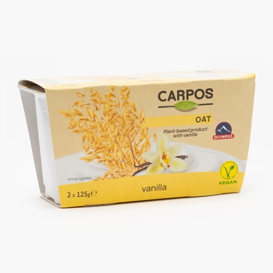 Produs fermentat pe bază de ovăz cu vanilie Carpos 2x125g