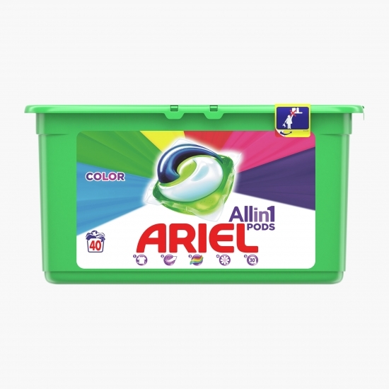 Detergent de rufe capsule All in One Pods Color, 40 spălări