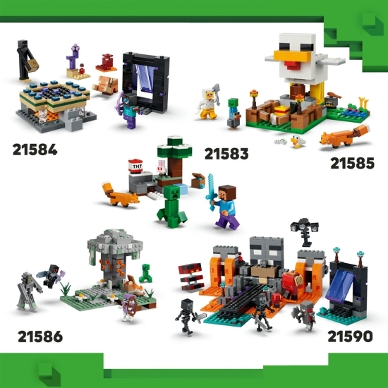 Temnița cu zombi, 21587 Minecraft, 284 piese, +8 ani