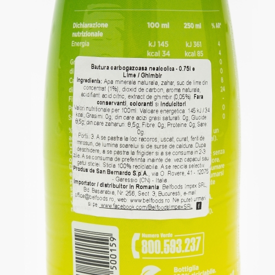 Limonadă cu lime și ghimbir 0.75l