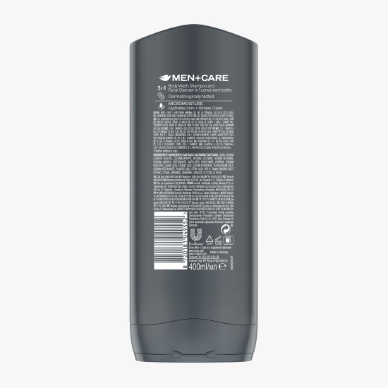 Șampon și gel de duș pentru bărbați Men+Care Sport 3in1 Endurance 400ml