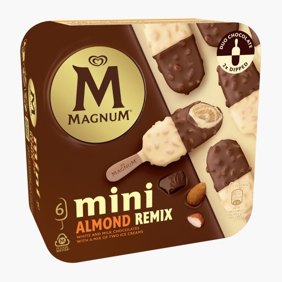 Mini înghețată cu migdale și înghețată cu vanilie 6x55ml