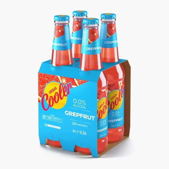 Bere blondă fără alcool cu aromă de grepfrut, sticlă, 4x0.33l