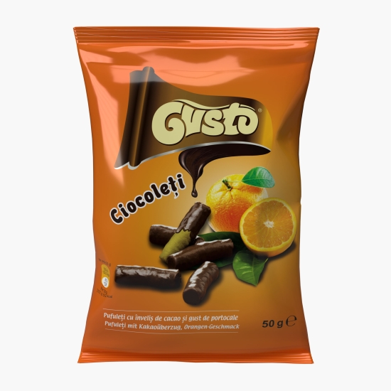 Pufuleți cu glazură de cacao și portocale Ciocoleți 50g