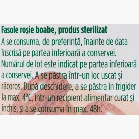 Fasole roșie boabe 800g