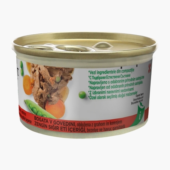 Hrană umedă pentru pisici, 85g, vită