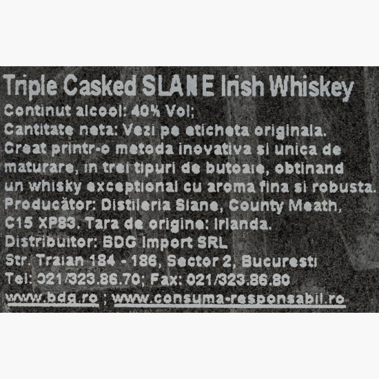 Irish Whisky Blended, Slane, 40%, 0.7l