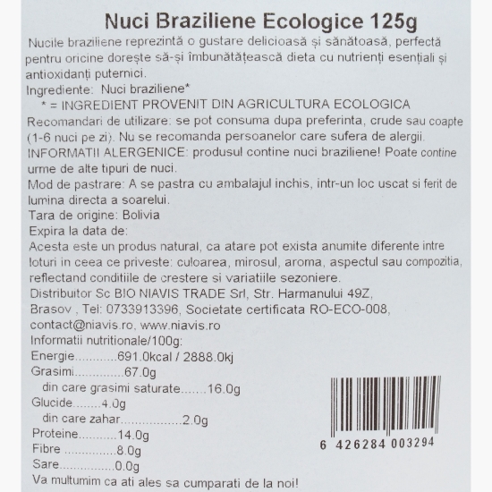 Nuci braziliene ECO 125g