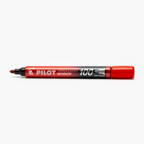 Marker permanent P100, 2-4.5 mm, vârf rotund, roșu