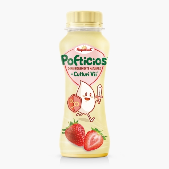 Iaurt de băut cu căpșuni Pofticios 200g