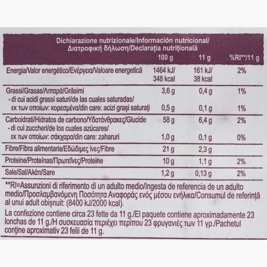 Pâine prăjită cu chia și sare de mare Crunchy Twist, 245g