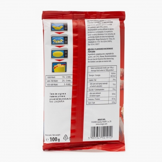 Popcorn cu aromă de chilli Micropop 100g
