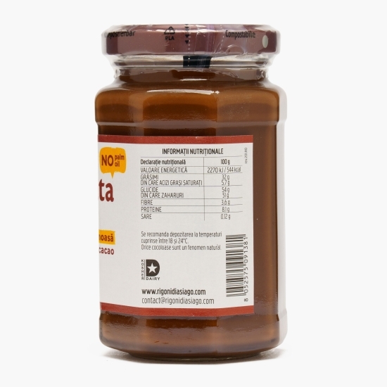 Cremă eco de cacao și alune Nocciolata, cu lapte 250g