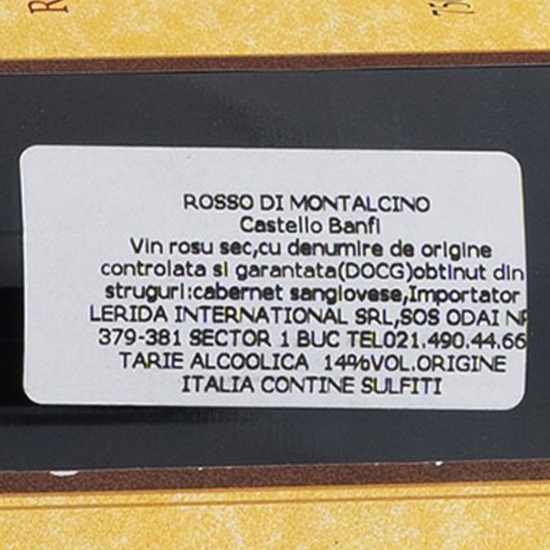 Vin roșu sec Rosso di Montalcino, 14.5%, 0.75l