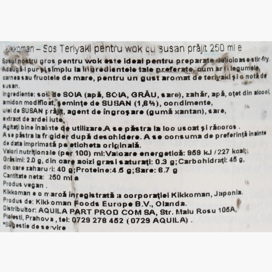 Sos Teriyaki Wok cu susan prăjit 250ml