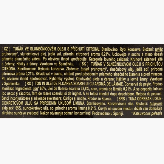 Ton steak în ulei cu lămâie 2x80g