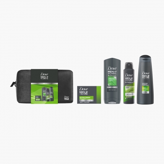 Set cadou gel de duș 250ml + antiperspirant spray 150ml + șampon 250ml + geantă pentru cosmetice