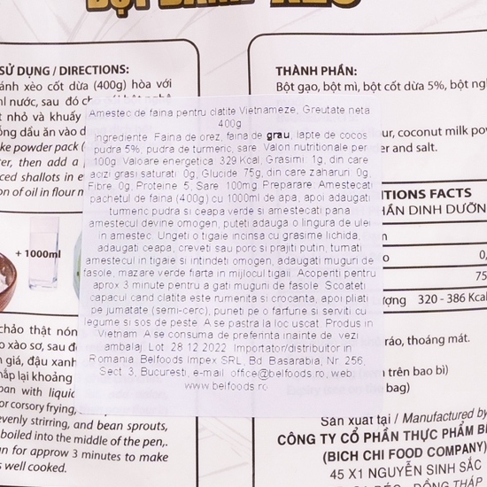 Amestec de făină pentru clătite Vietnameze 400g