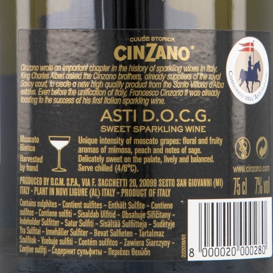 Vin spumant alb dulce Asti 750ml