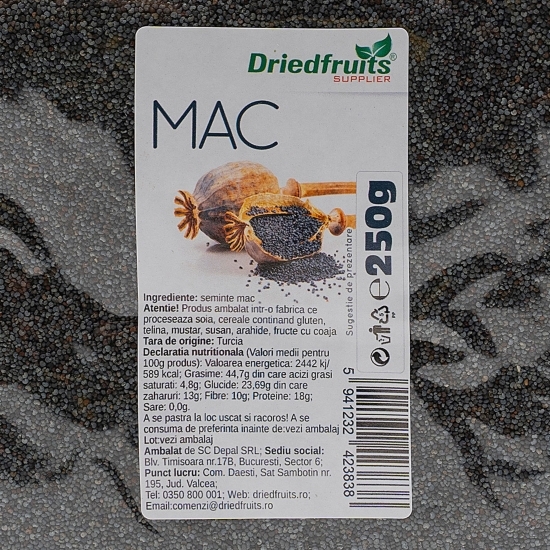 Semințe de mac 250g