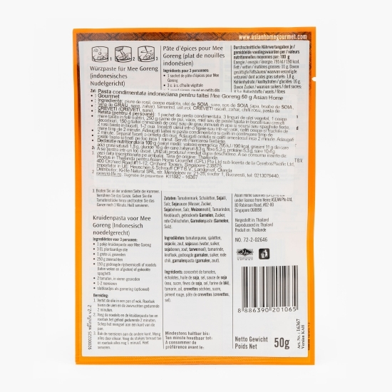 Pastă condimentată indoneziană pentru tăiței Mee Goreng, Noodles 50g