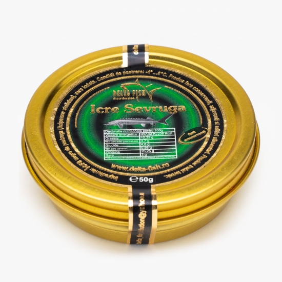 Icre negre caviar Sevruga 50g