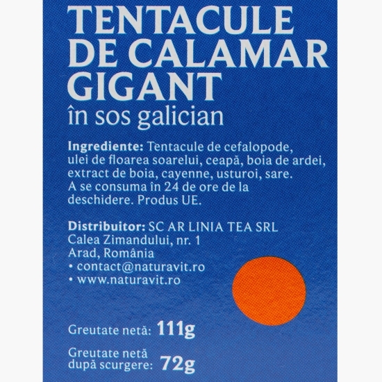 Tentacule de calamar gigant în sos galician 111g