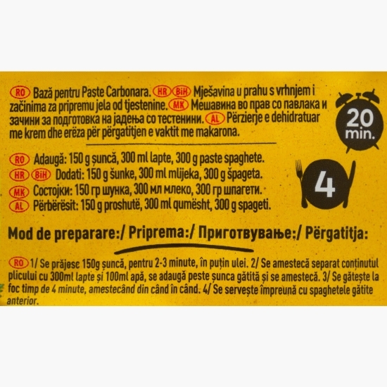 Bază pentru paste carbonara Ideea Zilei 37g