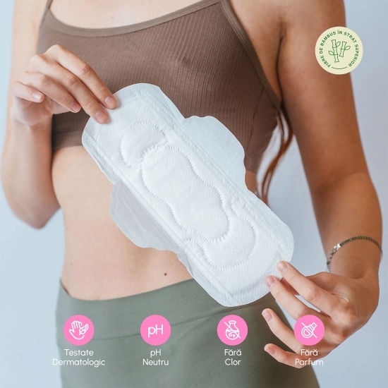 Absorbante de zi din cu fibre naturale din bambus, 10 buc
