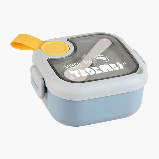 Caserolă pentru copii, două boluri + lingură și foarfecă din plastic, 750ml